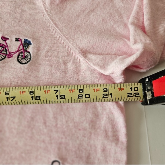 Talbots Paris Sweater Pink
embroidered 1X crew neck Knit Soft
French Details - Picture 5 of 8